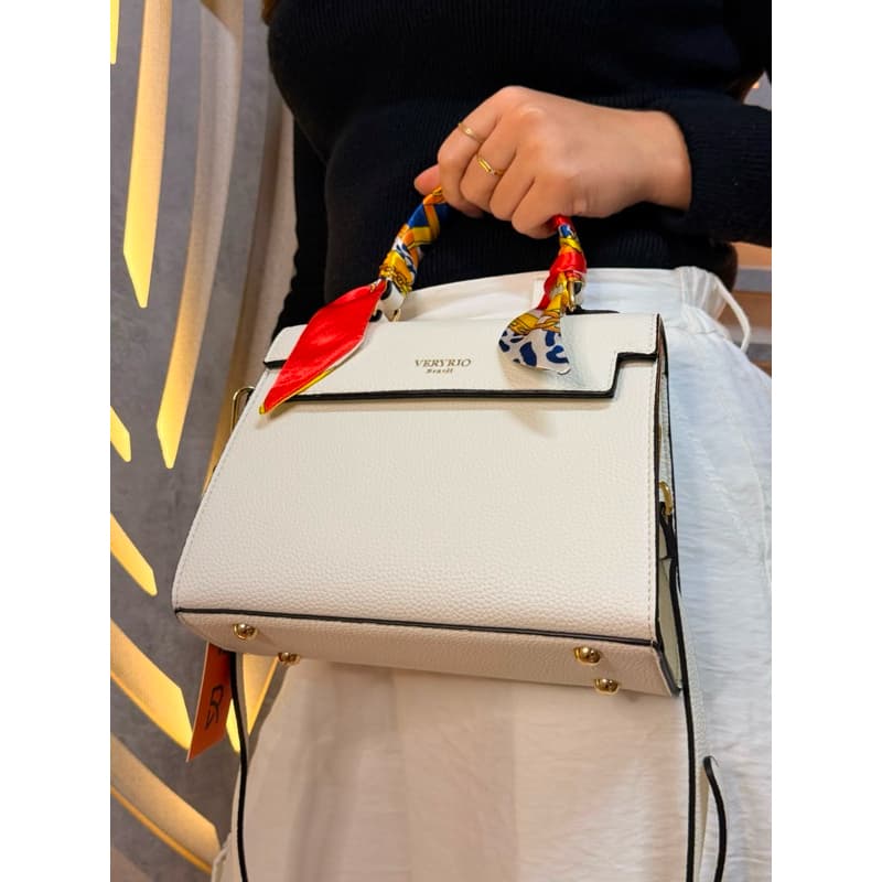 Bolsa Feminina Veryrio Casual Tiracolo Com Lenço Luxuosa Alça de Mão e Transversal