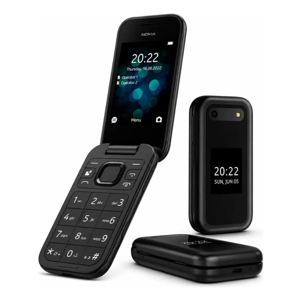 Nokia 2660 Flip 4G Dual Chip com Tela Dupla e Botões Grandes