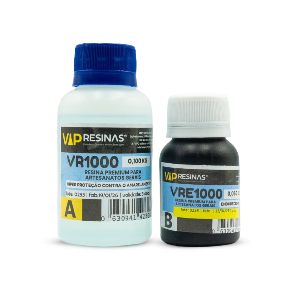 Resina Epóxi + Endurecedor Uv VR1000 150g Baixa Espessura