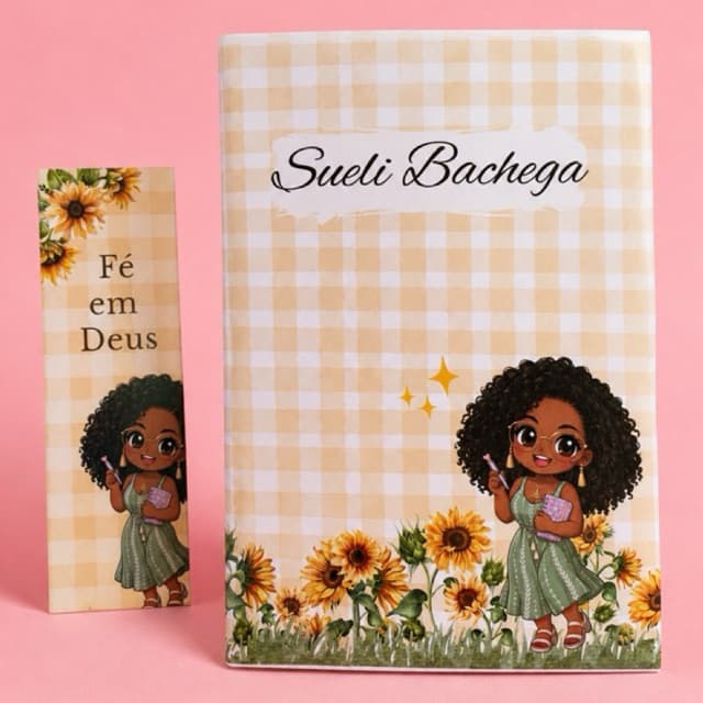 Caderno A5 Personalizado com Nome | Capa Personalizada 20 Folhas