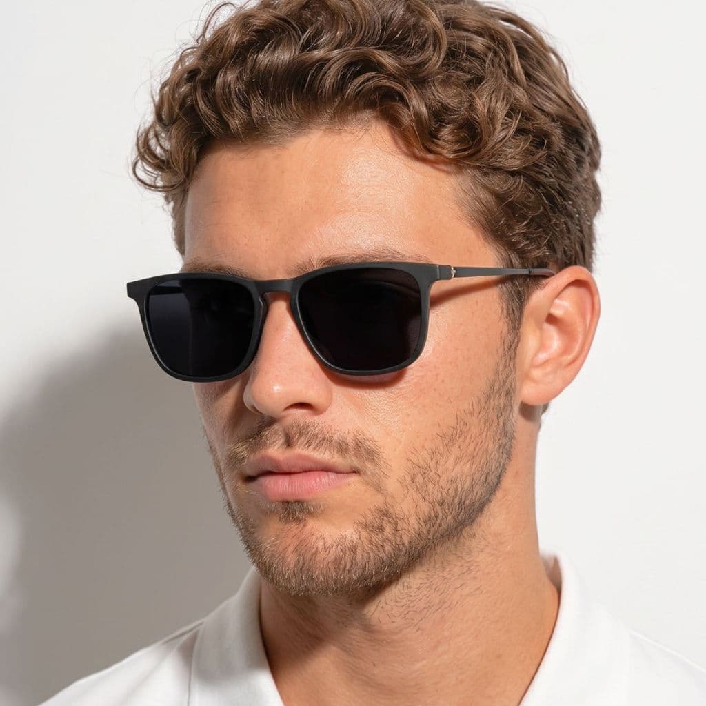 Óculos de Sol Quadrado Escuro Premium Classico Vintage Moda Retro Oldmoney uv400 Masculino Feminino