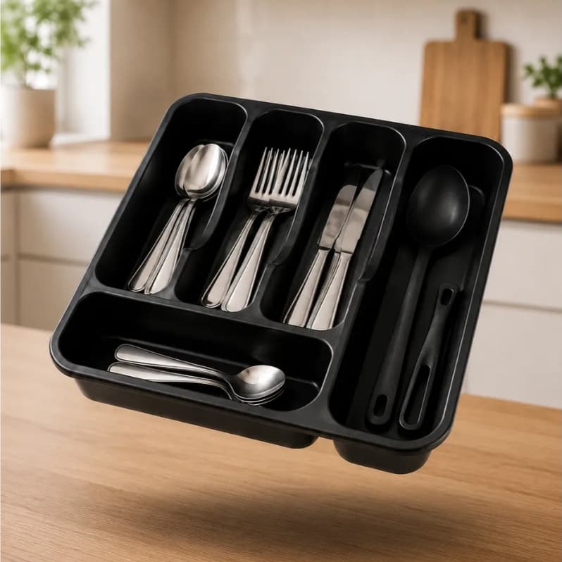 Porta Talheres Organizador De Gaveta Para Cozinha Plástico Resistente