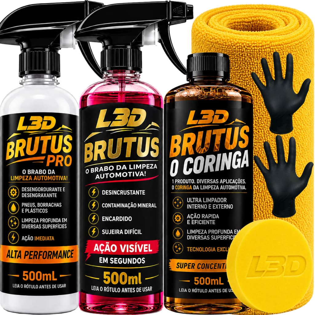 Kit Desengraxante Automotivo Desincrustante Motos e Carros Lataria Vidro  Motor Farol Escapamentos