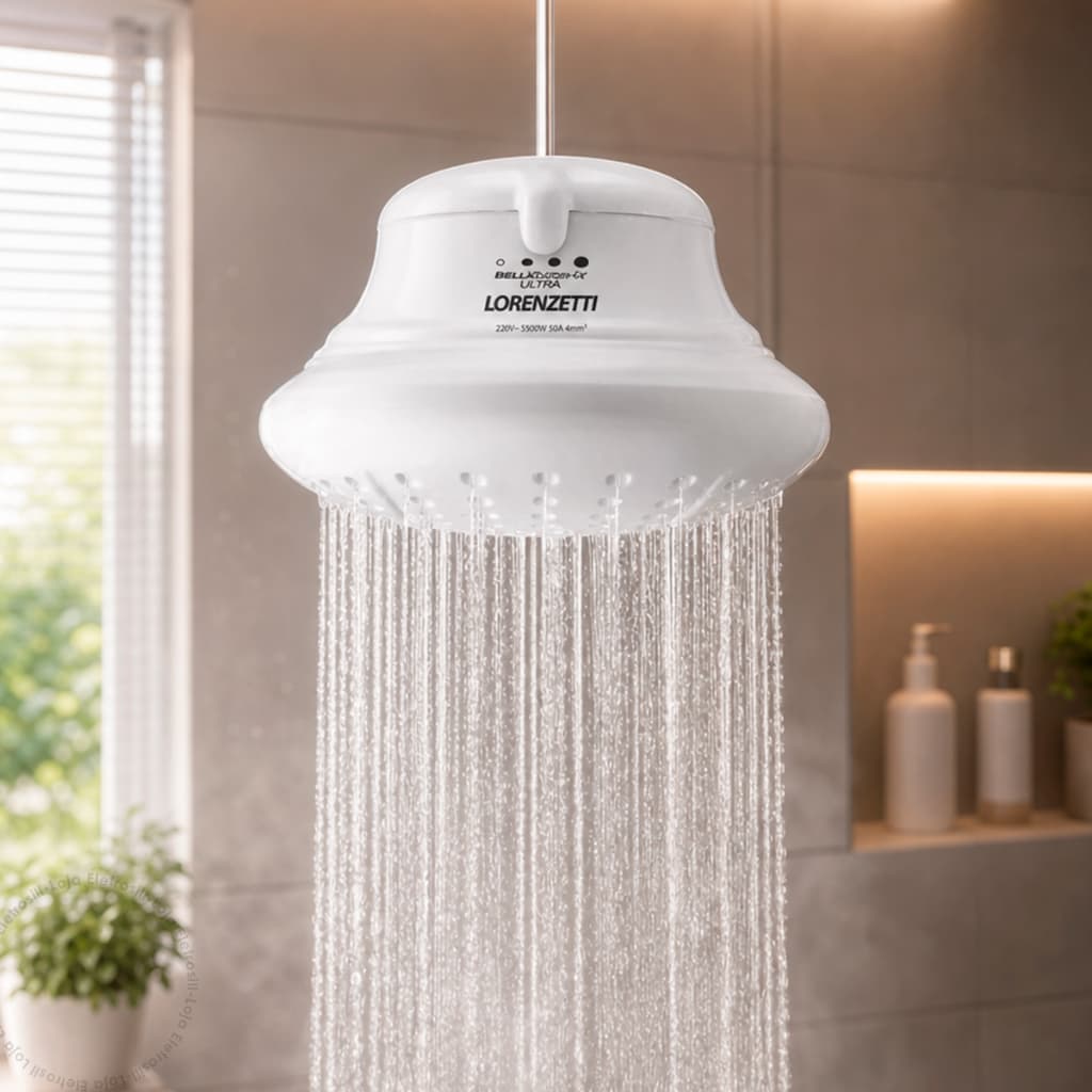 Chuveiro Elétrico Lorenzetti Bella Ducha Ultra 4 Temperaturas 127V 220V 5500W 6800W Branco