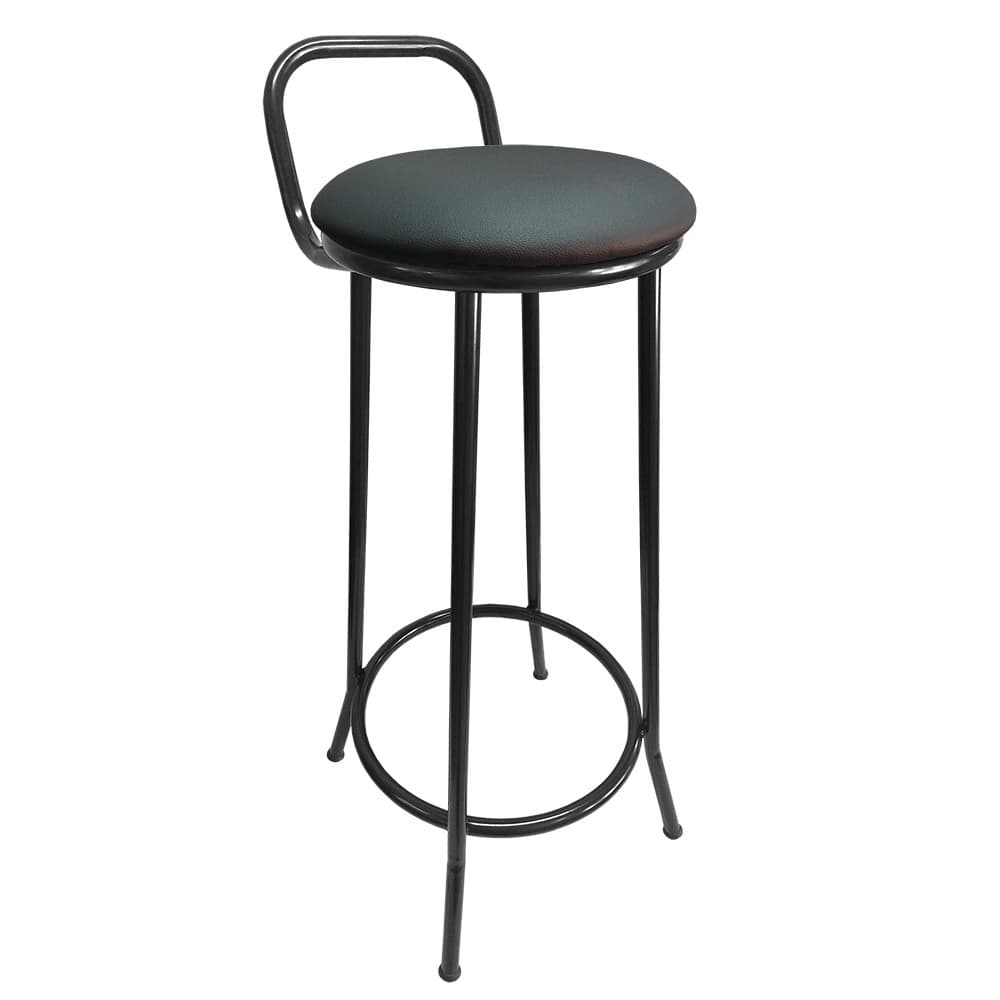 Banqueta Alta Estofada com Encosto de Aço Reforçado Drink New