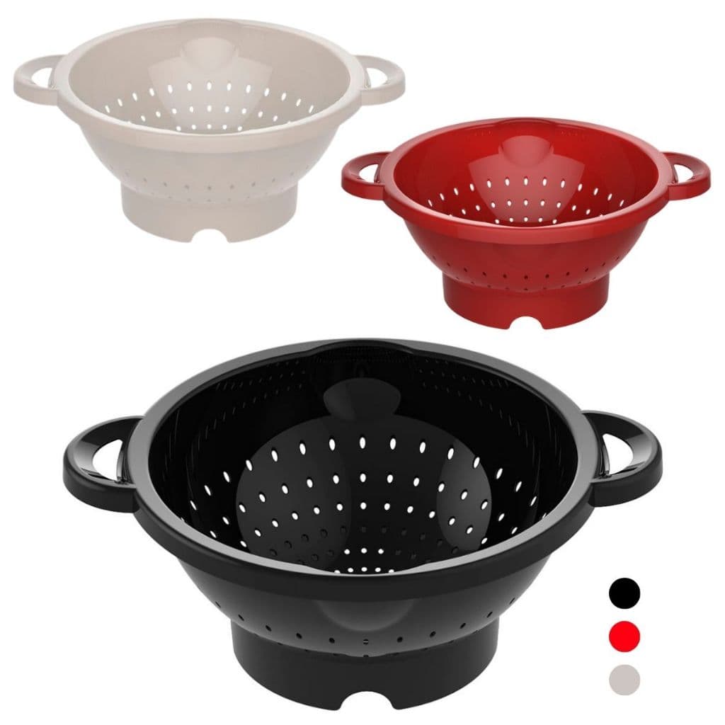 Escorredor de Massas/Alimentos Multiuso Com Alça Base De Apoio Macarrão Arroz Cozinha - Promoção