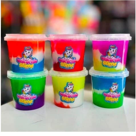 KIT COM 2 SLIME DE UNICORNIO -CORES SORTIDAS-180GRS⭐