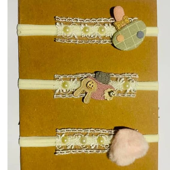 Kit 3 Laços de Cabelo Infantil MEUS PRIMEIROS LAÇOS RECEM NASCIDO - LUXO