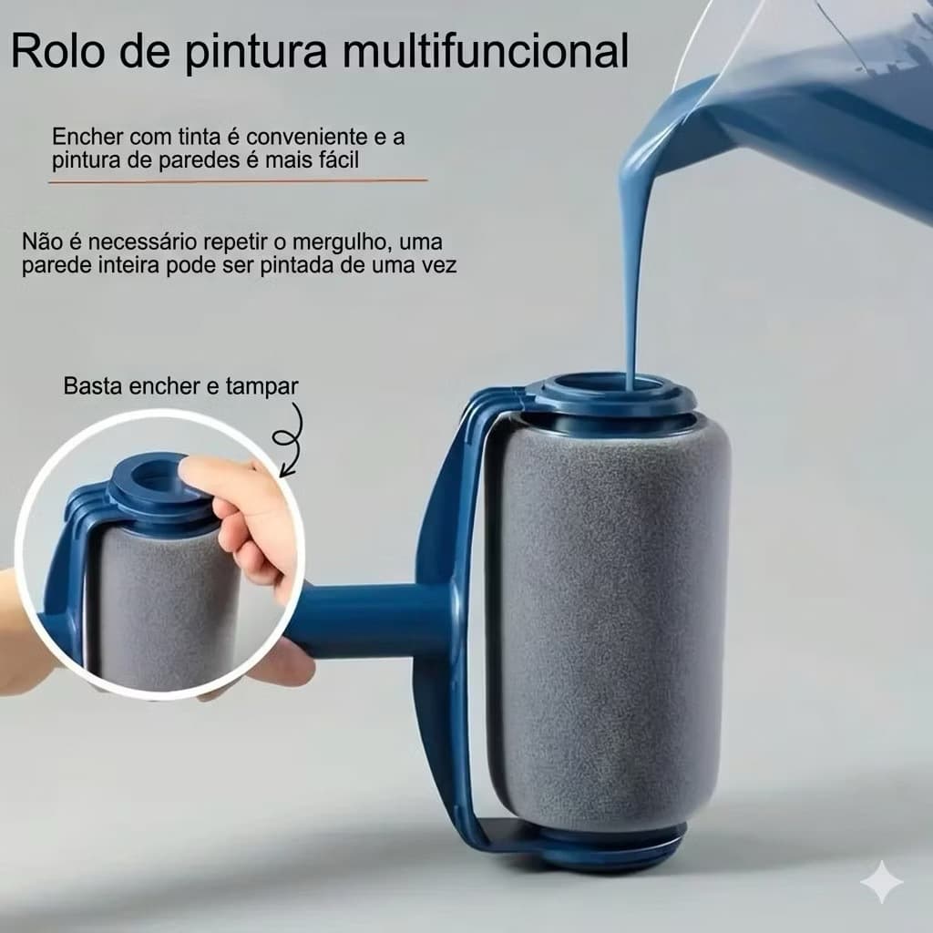 Rolo de Pintura Com Reservatório Rolo de Pintar Parede Rolinho De Tinta Para Parede+ 72 cm cabo