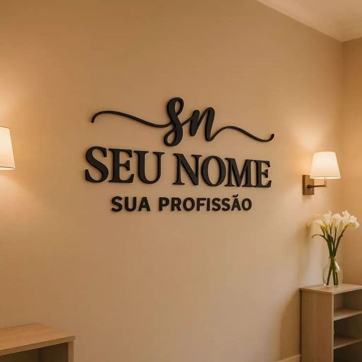 Logomarca Personalizada em MDF 3mm para Parede | Logo Empresa, Loja, Salão, Clínica e Escritório