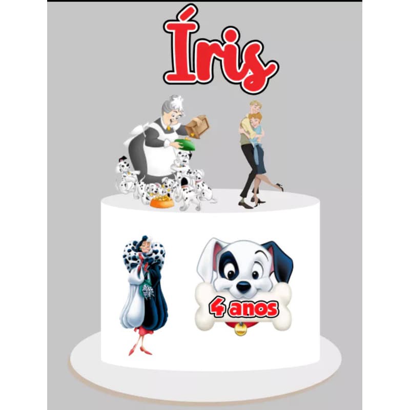 Topo de 101 Dálmatas personalizado / Qualquer tema