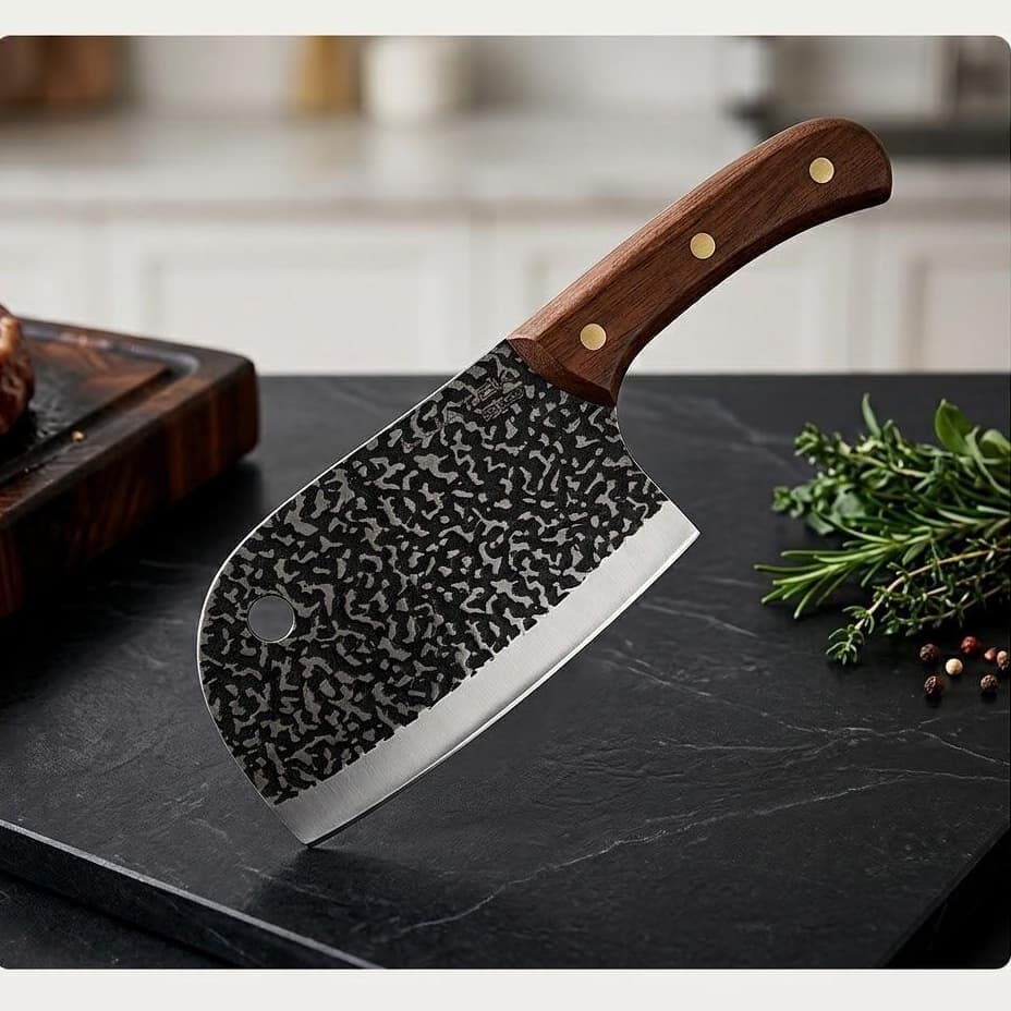 Cutelo de Carne de Alto Carbono Faca Osso Pesado Corte Premium Profissional Açougueiro