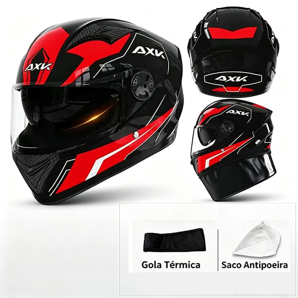 Capacete Esportivo Fechado Pro Tork R8 Motoboy Motociclista Masculino Feminino Viseira Cristal