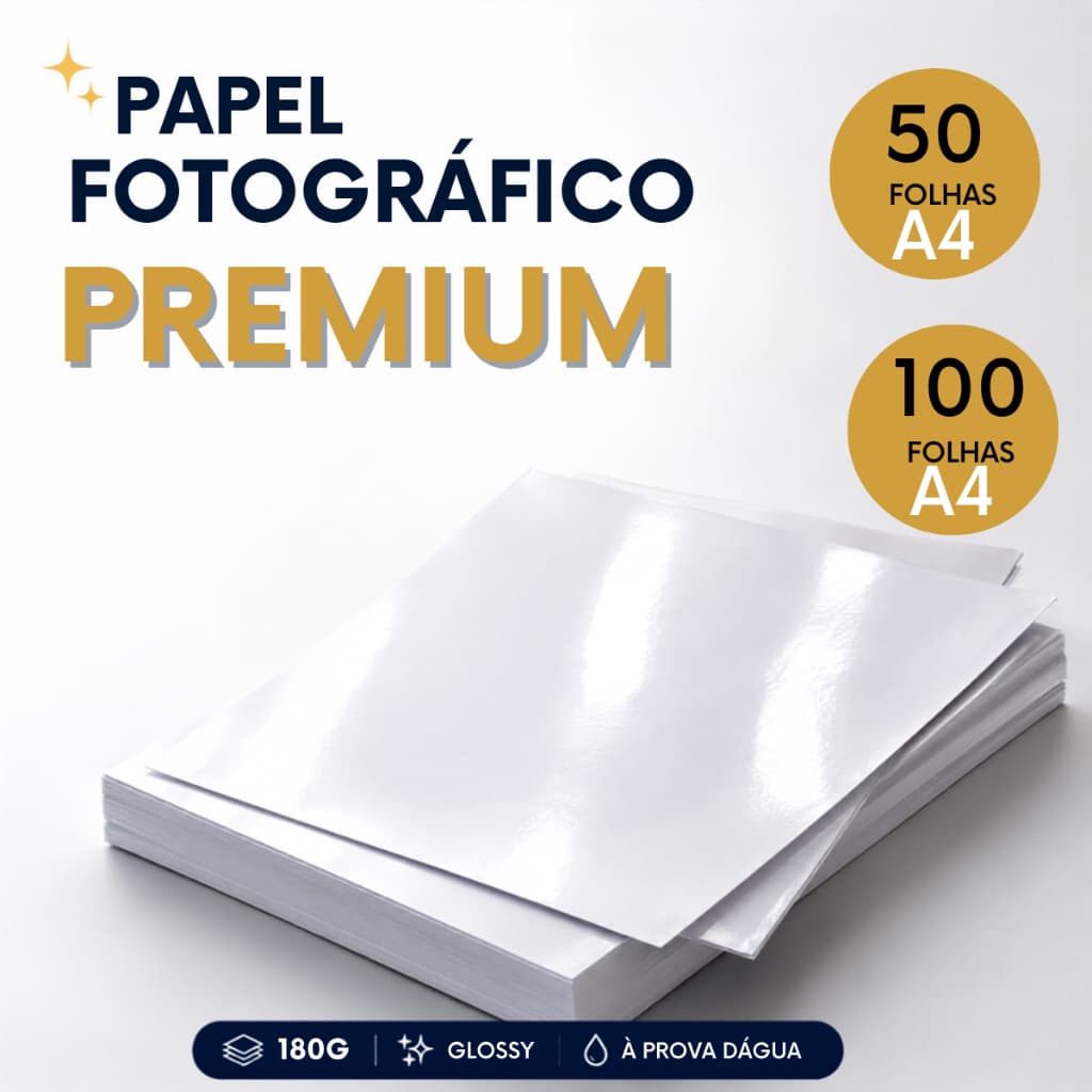 Papel Fotográfico A4 Glossy 180g À Prova D'água | Papel Fotográfico Brilhante