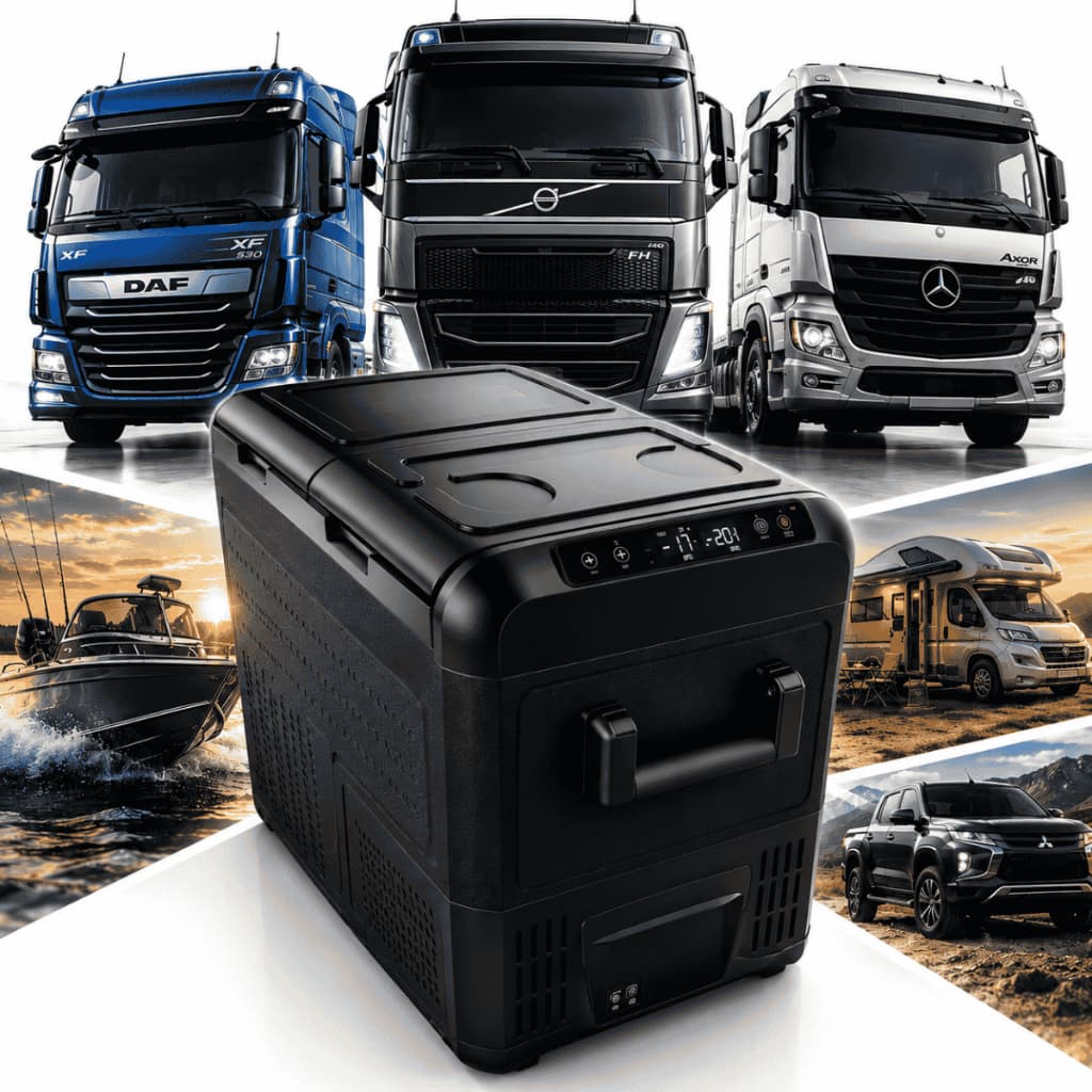 Geladeira Portátil Stonni 45L Dual Zone Compressor 12V 24V 110V 220V Motorhome