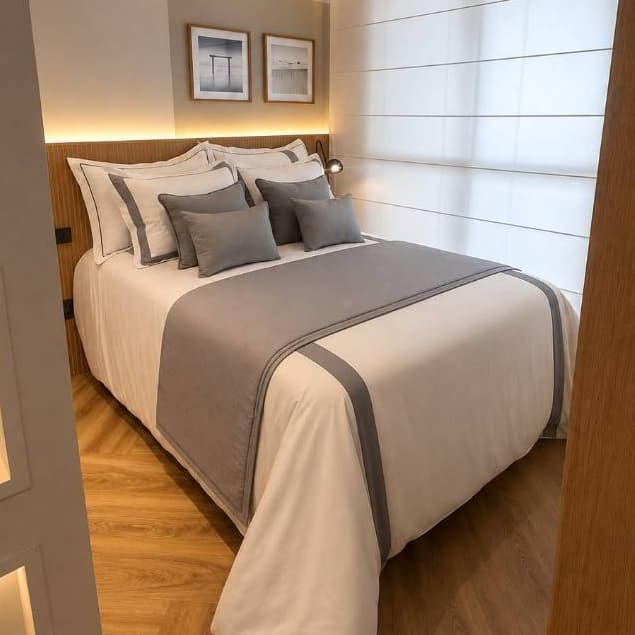 Kit Capa Enchimento Duvet Cama Queen 600 Fios Acetinado