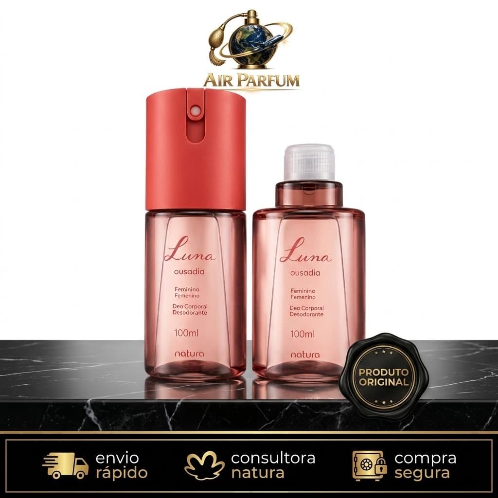 Desodorante Luna Ousadia 100ml Refil Feminino Deo Frutal Antiodor Hidratação Original Mulher