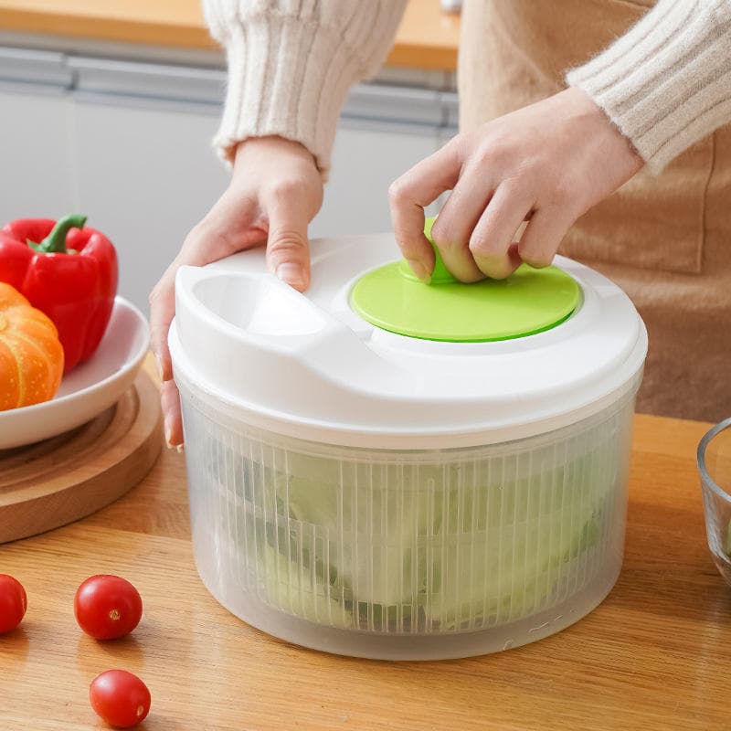 Centrífuga Secador de Salada 3L Secagem Rápida Sem Esforço Para Folhas e Hortaliças Manual