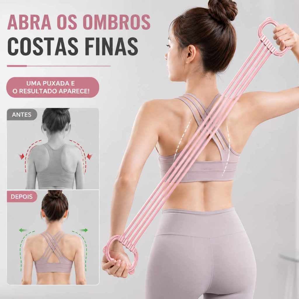 Elástico de Resistência com 6 Níveis de Força, Alça Antiderrapante para Exercícios Domésticos e Modelagem Corporal