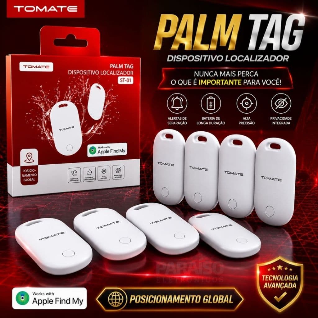 Tag Rastreadora Bluetooth Dispositivo Localizador Palm Tag GPS Inteligente para Pet's Malas Chaves Compatível iOs