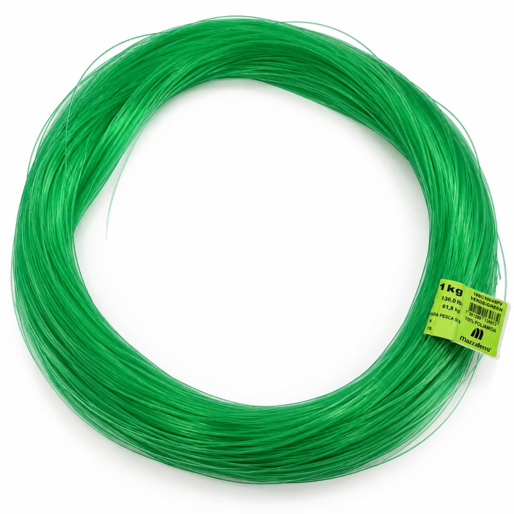 Linha para Pesca Nylon Verde  Araty Suprema Super Soft 1,00mm (0100) 1kg aprox 1.100m Mazzaferro Monofilamento