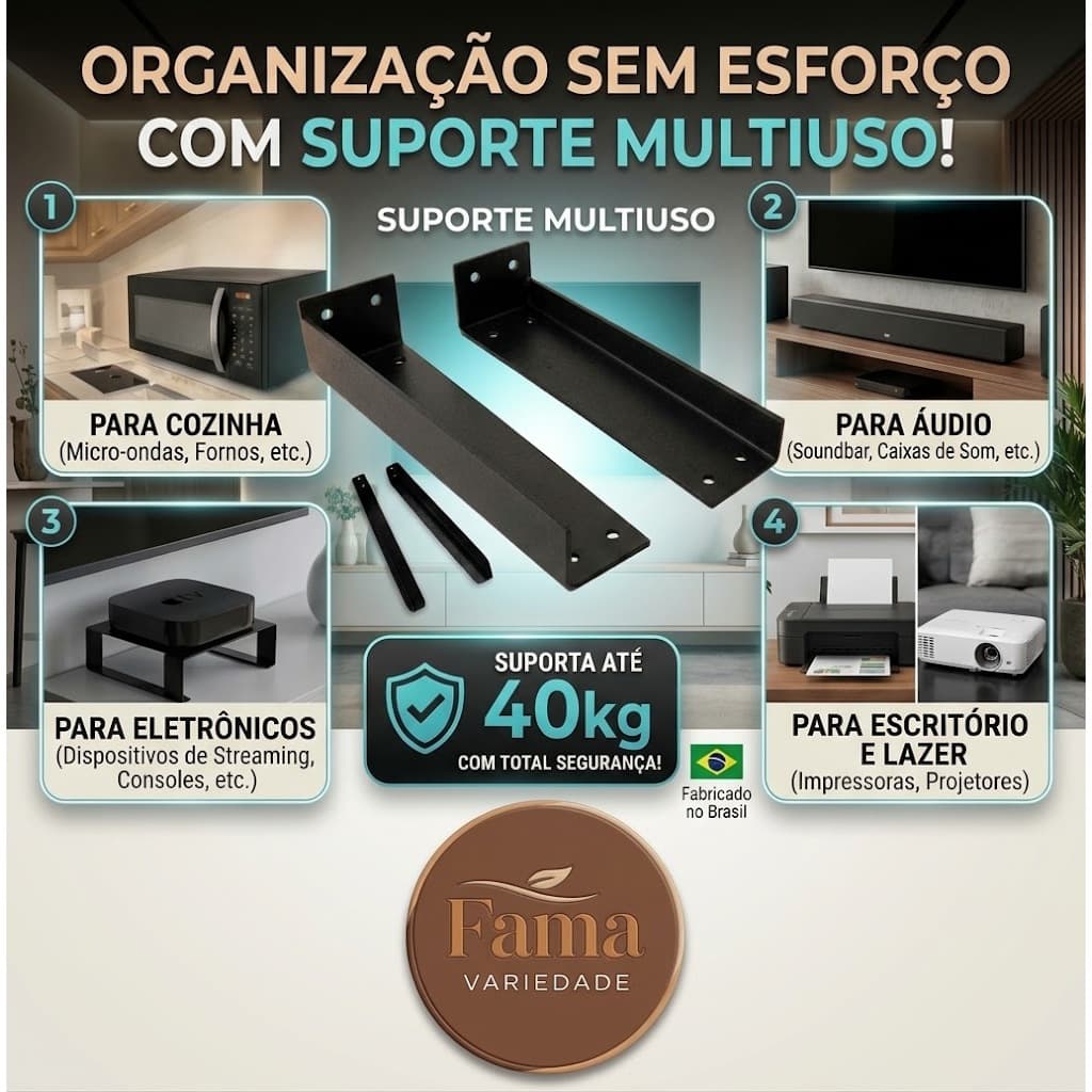 Suporte Para Micro-ondas e Forno Elétrico De Parede