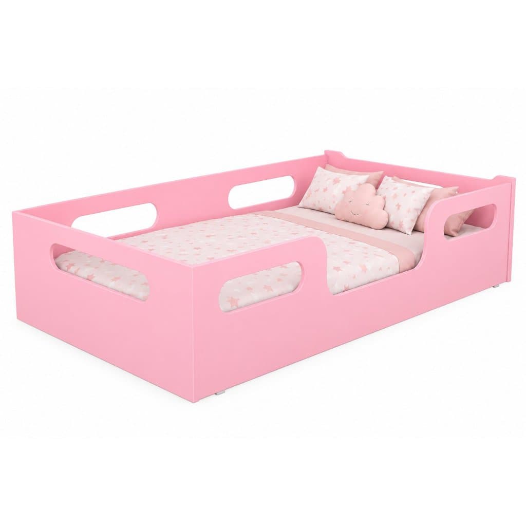 Cama Juvenil Infantil Grade Proteção Colchão Descanso