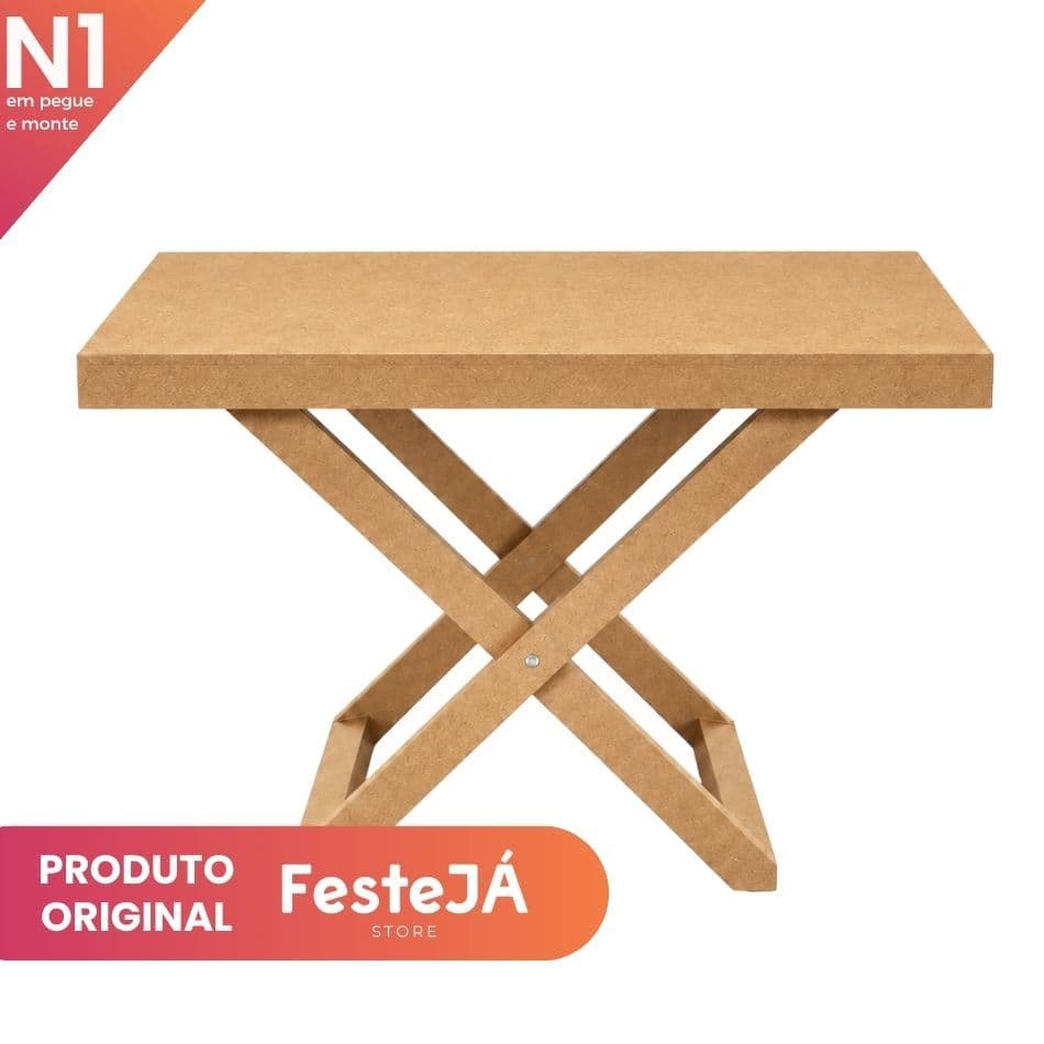 Mesa Cavalete Pocket Mini MDF Aparador Desmontável Festa Decoração Aniversário Evento