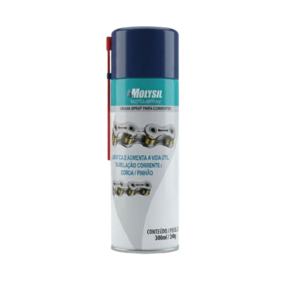 Molykote Molysil Moto Spray 300ml Graxa Lubrificante Para Corrente De Moto Alta Rotação