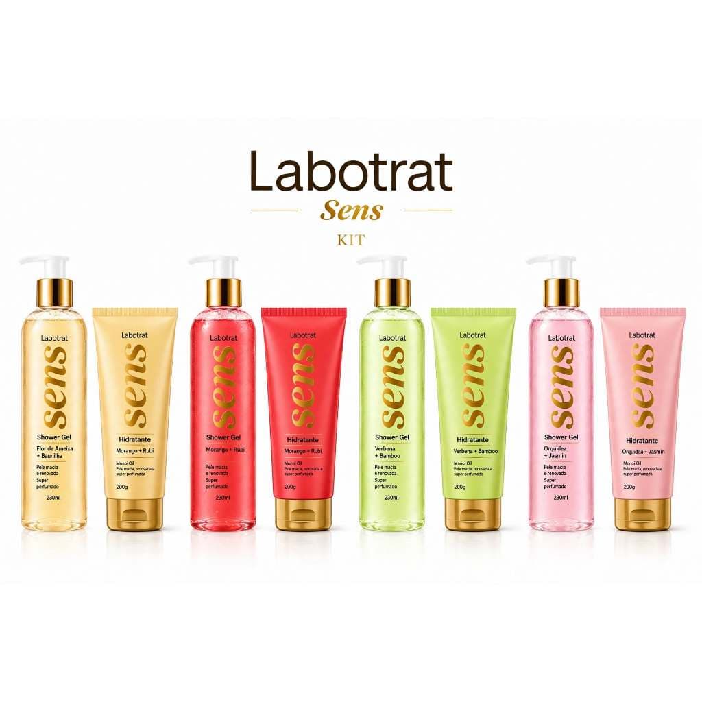 Kit Labotrat Sens Hidratante Creme Corporal 200g + Sabonete Líquido Shower Gel 230ml - Pele Perfumada e Hidratada