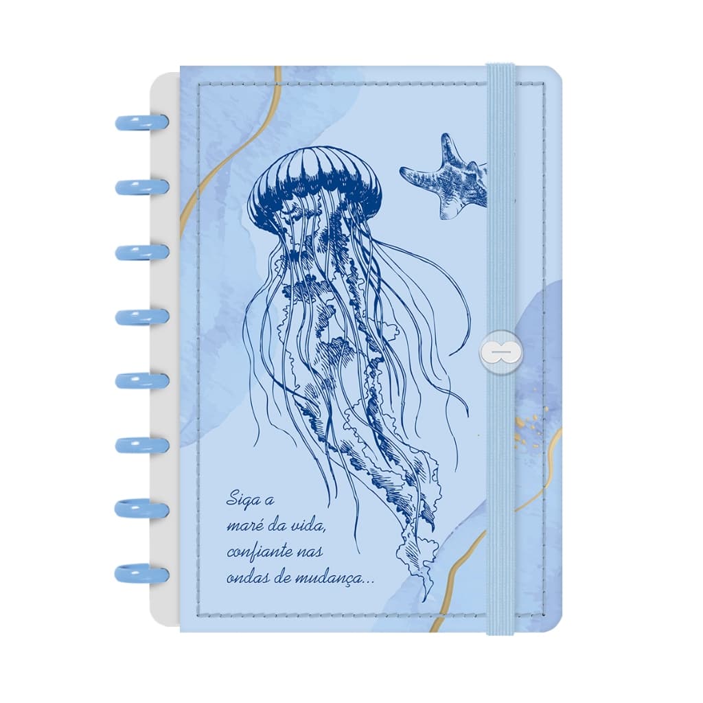 Caderno De Disco Inteligente Iscool Capa Dura Oceania Maré