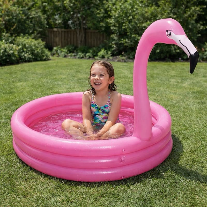 Piscina Inflável Redonda Flamingo 600 Litros para Crianças
