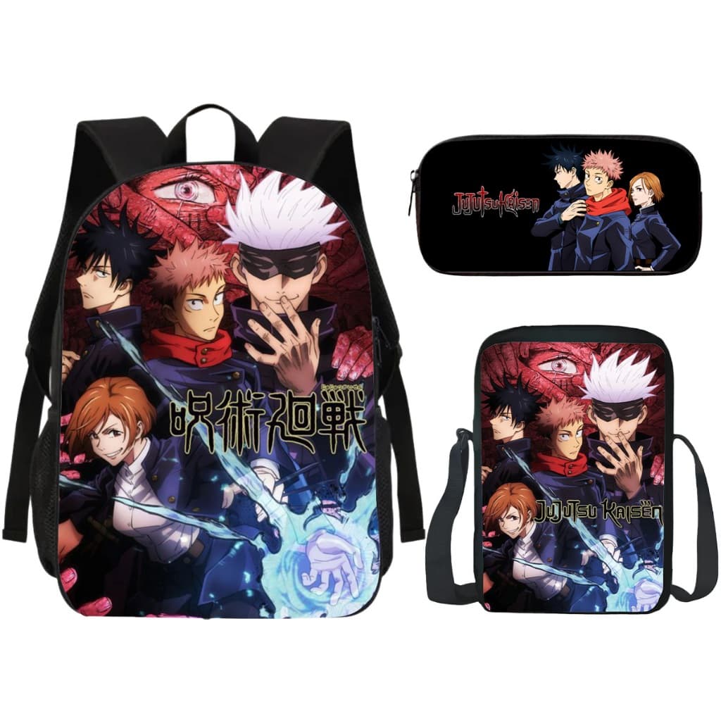 Material Escolar Mochila Estojo Lancheira Anime Jujutsu
