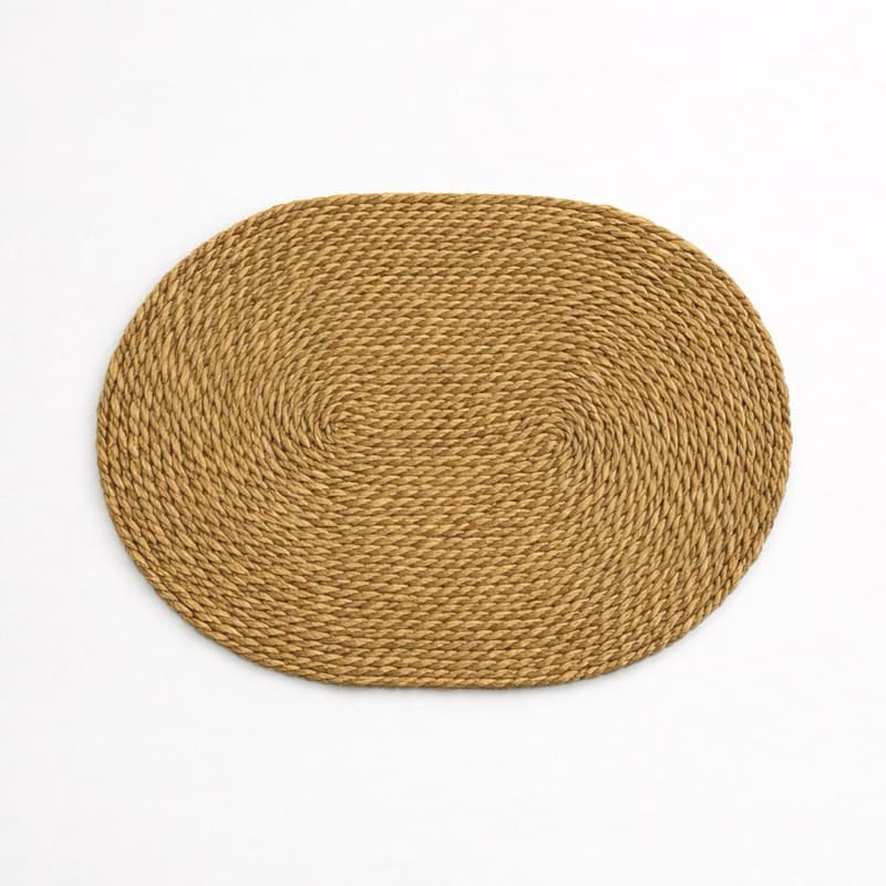 Tapete de Palha Natural 45x75cm para Entrada Hall Varanda Decoração Rústica Banheiro Sala Casa Juta