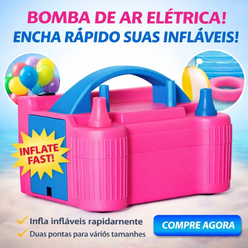Mini Compressor Elétrico 120v para Encher Balão Inflador de Bexiga Festa Profissional Portátil Alta Potência