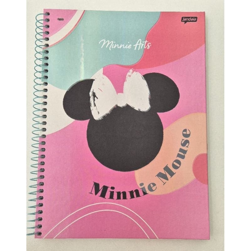 Caderno Minnie Arts Espiral 80 Folhas 💖