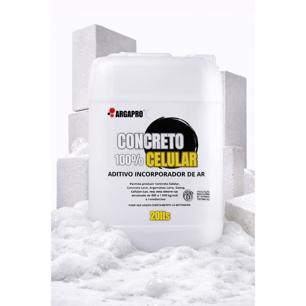 Aditivo concreto celular industrial espuma especial 1l e 20lts