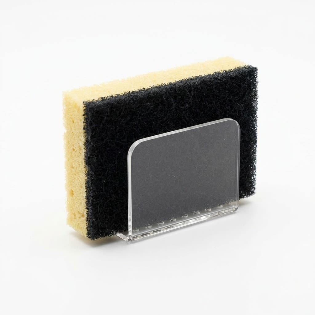 Suporte Porta Esponja de Pia Acrílico 3mm Premium Porta Bucha Cozinha Fixação