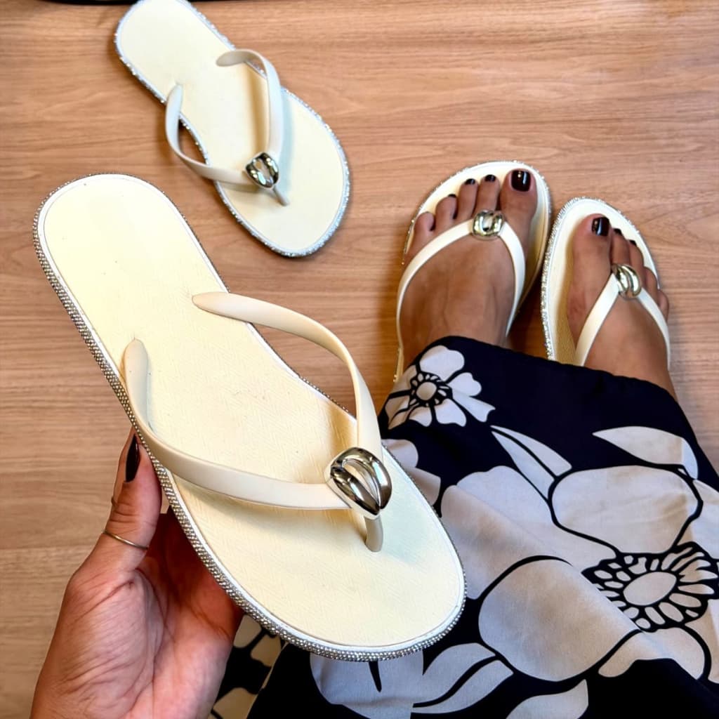 Chinelo Feminino Sandália de Dedo Casual Elegante Moda Verão Confortavel
