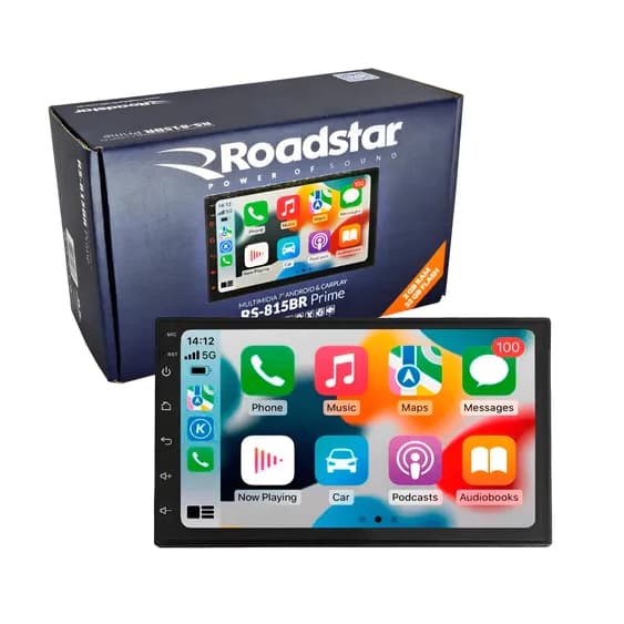 Central Multimídia Roadstar RS-815BR Prime 7" Tela Touch Android 12 Bluetooth GPS Wi-Fi