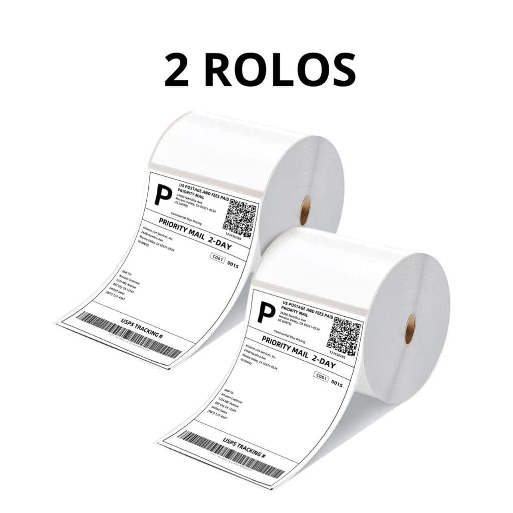 1000 Etiqueta Térmica (500 cada) 100x150 10x15 Papel Adesivo Serrilha Não Usa Ribbon ECommerce