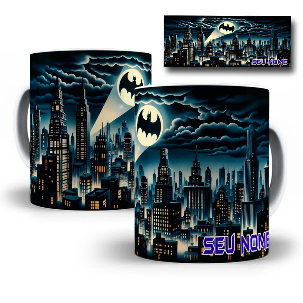 Caneca Porcelana Batman Personalizada Com SEU NOME - Vários Modelos