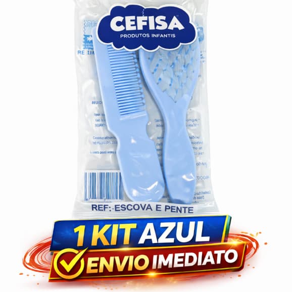 Kit Higiene Bebê Cefisa - 1 Pente e 1 Escova Macia
