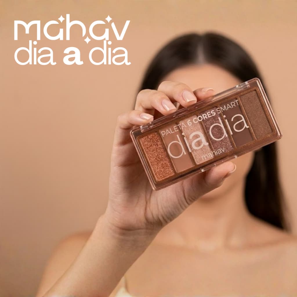 Paleta De Sombra E Maquiagem De 6 Cores Brilhante Mahav Dia A Dia Alta Cobertura E Fixação