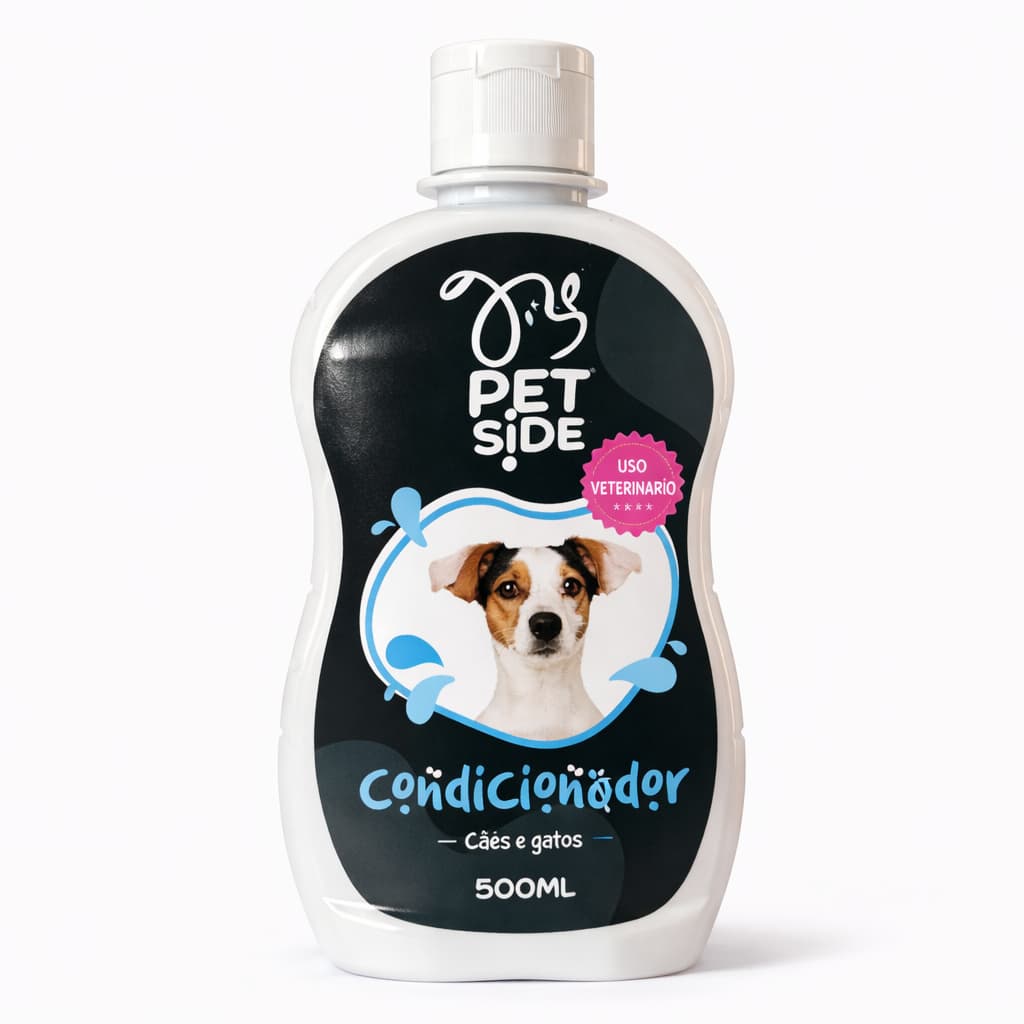 Condicionador Para Cães e Gatos 500ml Hidrata Desembaraça Maciez Brilho aos Pêlos