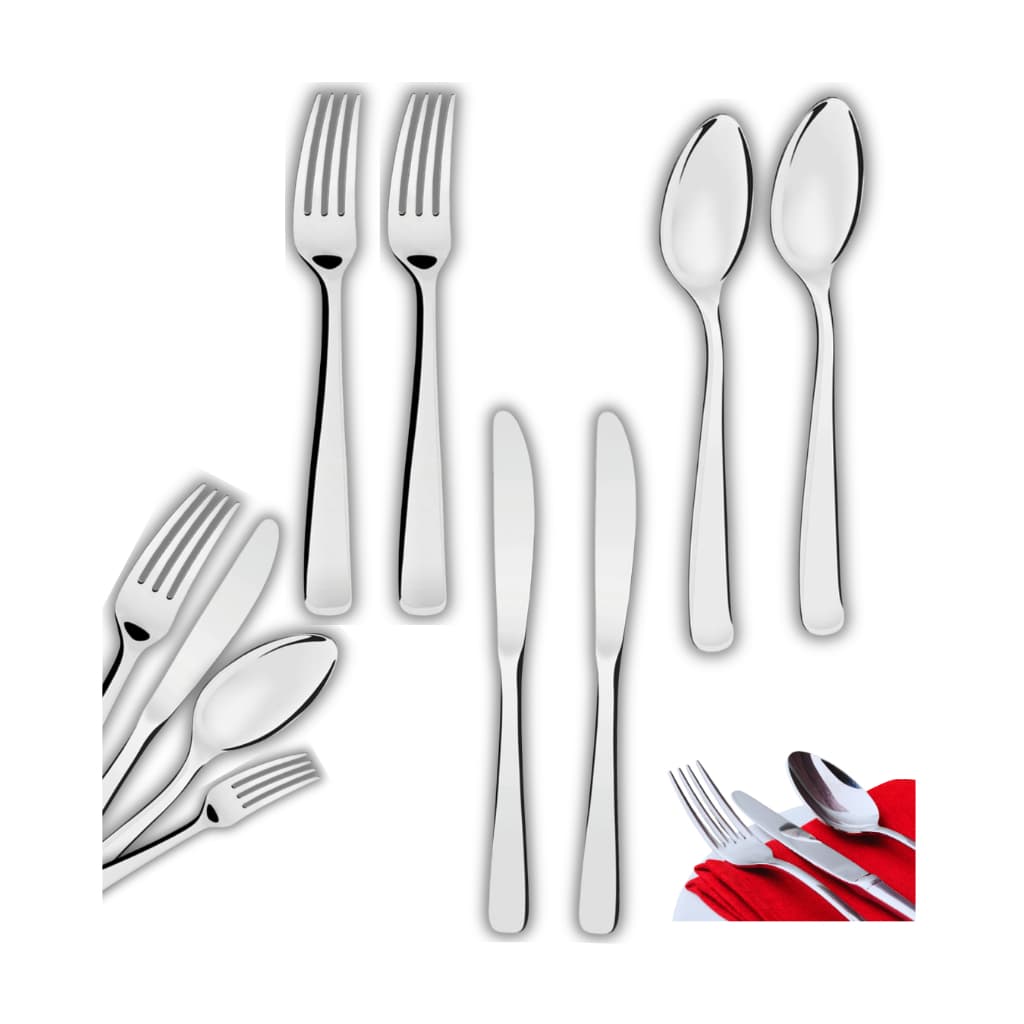 KIT 60 OU 30 TALHERES  GARFOS FACAS   COLHERES AÇO INOX - KIKA UTILIDADES