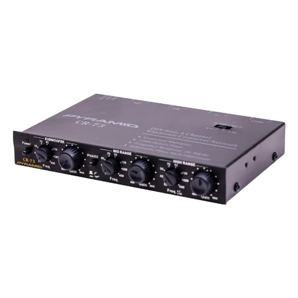 Crossover Pyramid Gold Series CR73 6 Canais Divisor de Frequência RCA Som Automotivo