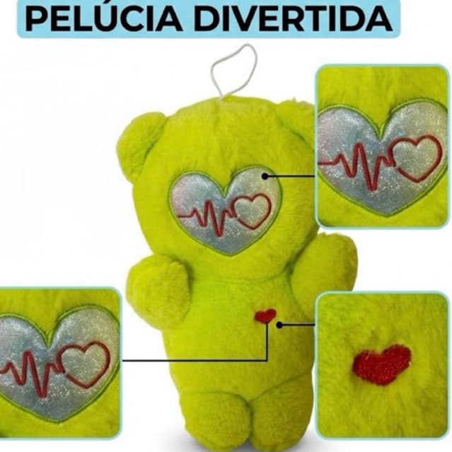 Pelúcia Ursinhos Carinhosos Enfermagem Batimentos Cardíacos - Ursinho Love Saúde Kawaii Colecionável