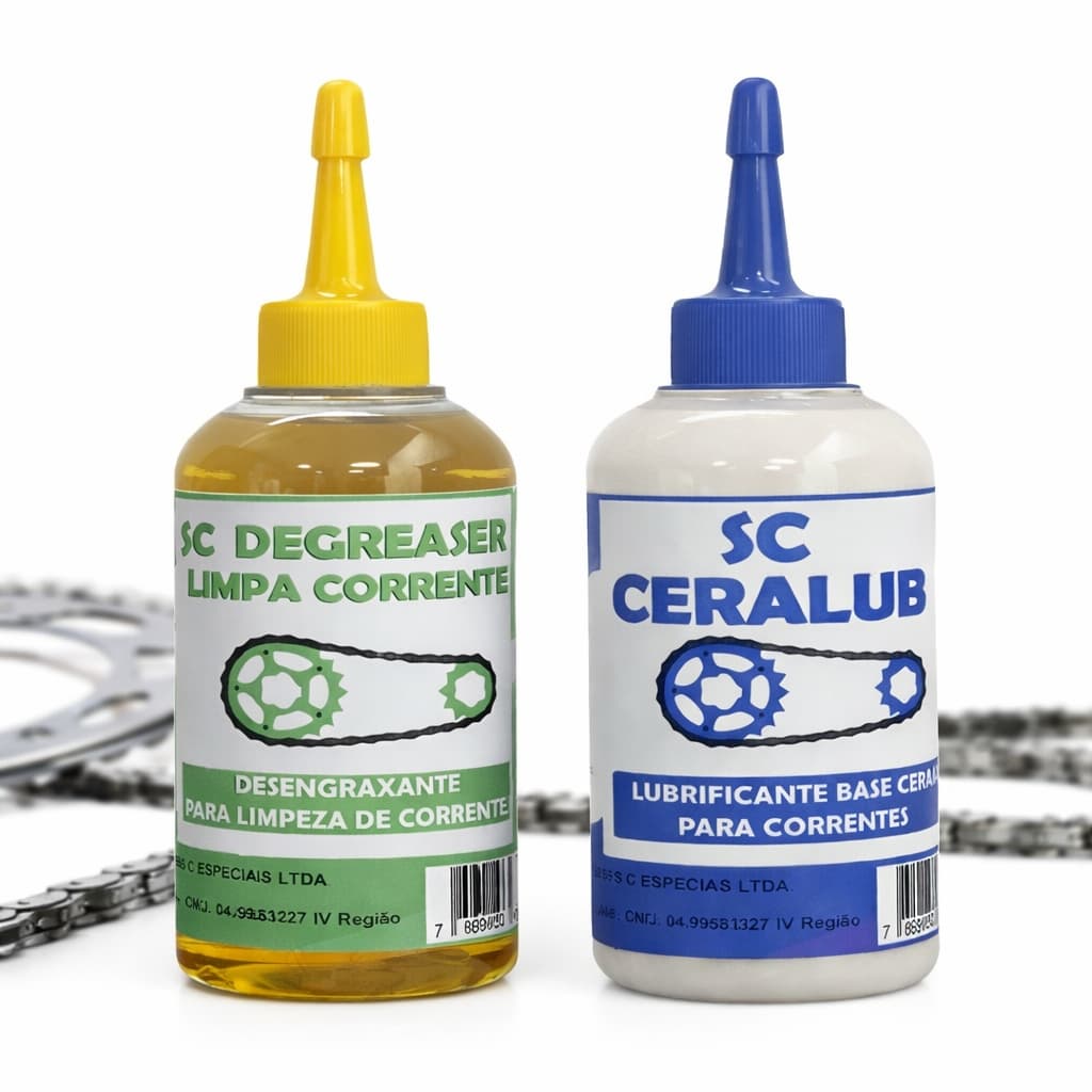 Desengraxante Limpador De Corrente + Cera para Corrente de bicicleta bike mtb Sc Ceralub Bike