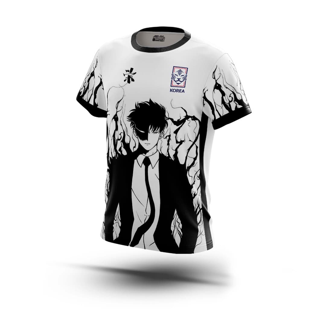 Camiseta Anime JAPÃO Solo Leveling SUNG JIN-WOO  Adulto UNISEX / Infantojuvenil Personalizável